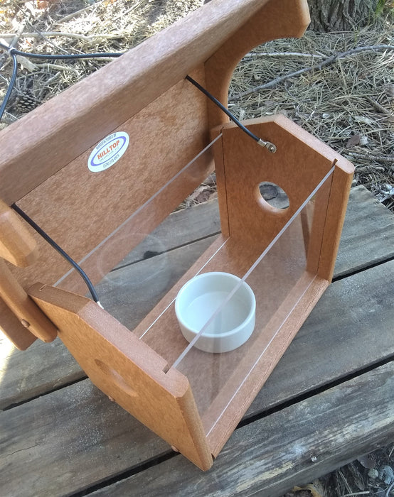Bluebird Recycled Feeder - Roof Opens for easy filling and cleaning
