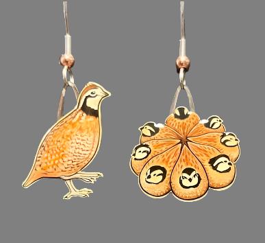 Northern Bobwhite Quail Earrings
