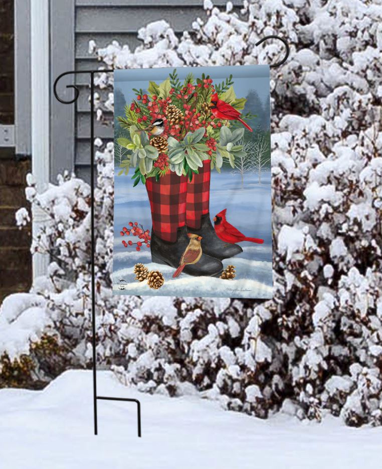 Winter Boots Garden Flag