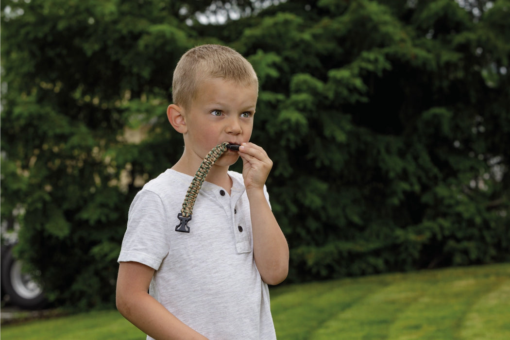 Outdoor Discovery Survival Bracelet with Whistle