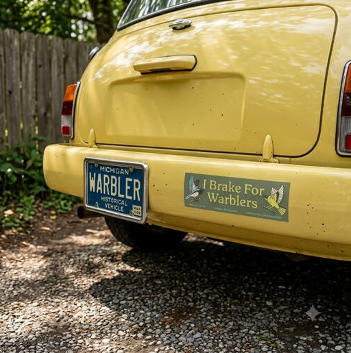 I Brake For Warblers Bumper Sticker
