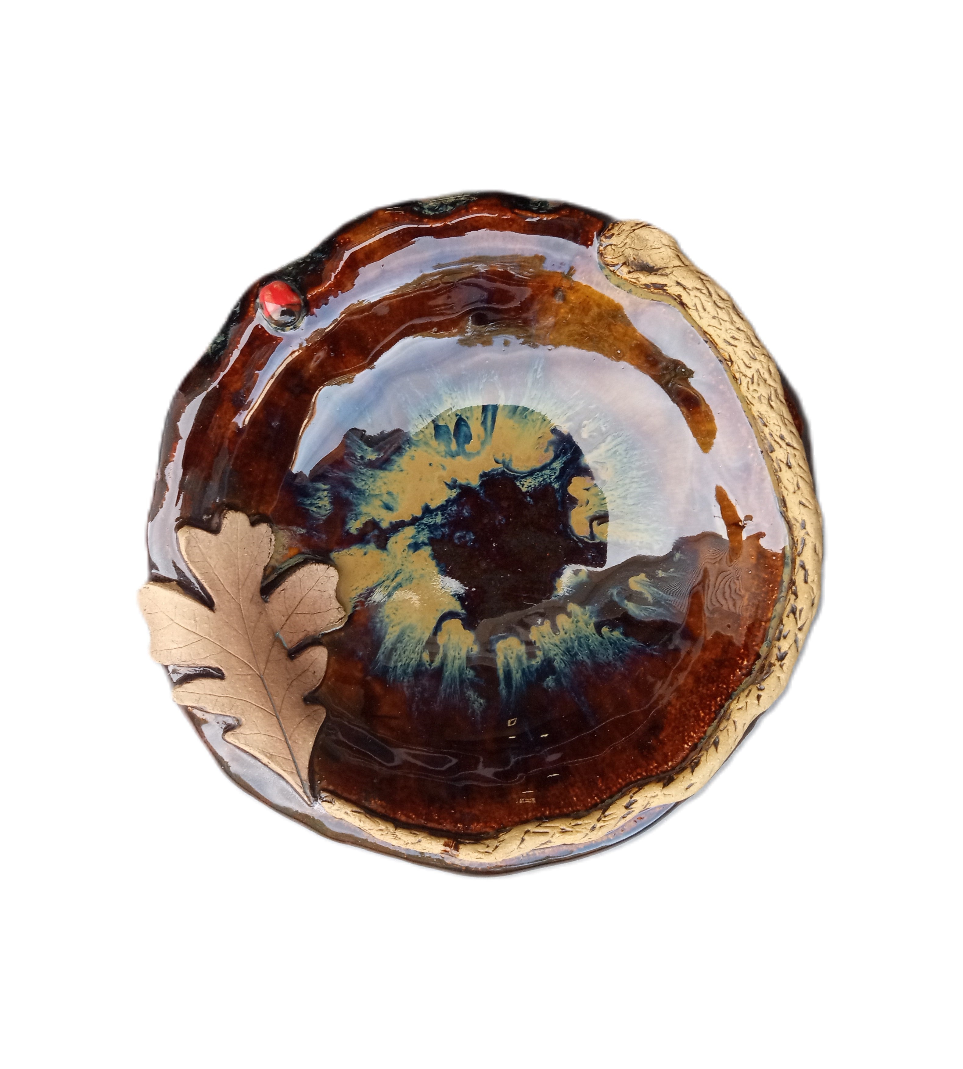 Stoneware Small Leaf Bug Bowl