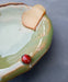 Stoneware Small Leaf Bug Bowl - Eastern Redbud - closeup