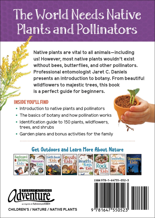 Back cover for Pollinators and Native Plants for Kids