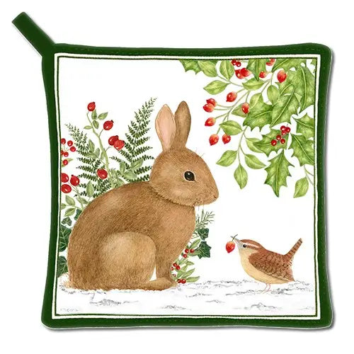 Holiday Bunny Potholder