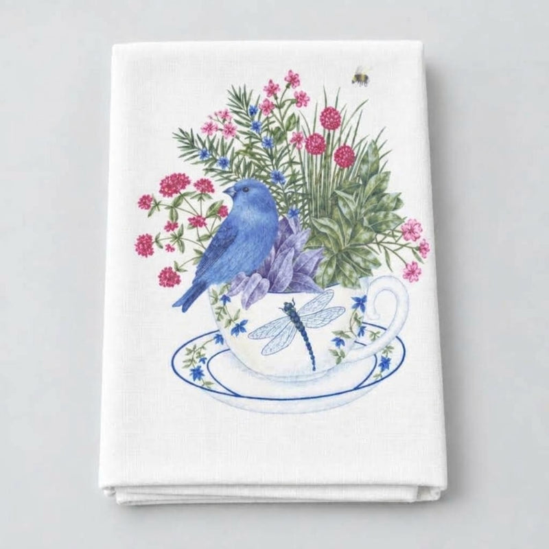 Blue Bunting Single Flour Sack Towel