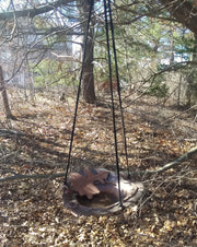 Hanging Bird Bath - Bur Oak Leaf