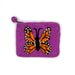 Monarch Butterfly Felt Coin Purse - Magenta