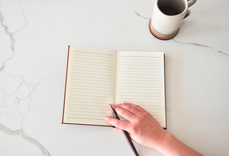 Journal - Butterflies - Black Faux Leather
lined journal pages