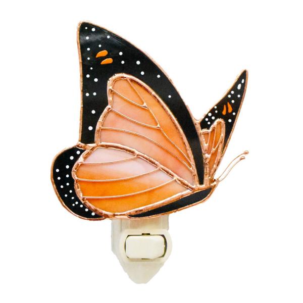 Stained Glass Monarch Butterfly Nightlight