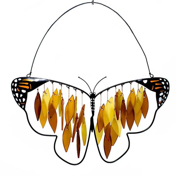 Monarch Butterfly Glass Chime