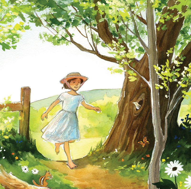 Out of School and Into Nature: The Anna Comstock Story
illustration of little girl on a walk
