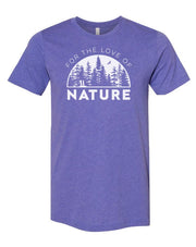 For the Love of Nature T-Shirt - heather lapis - front