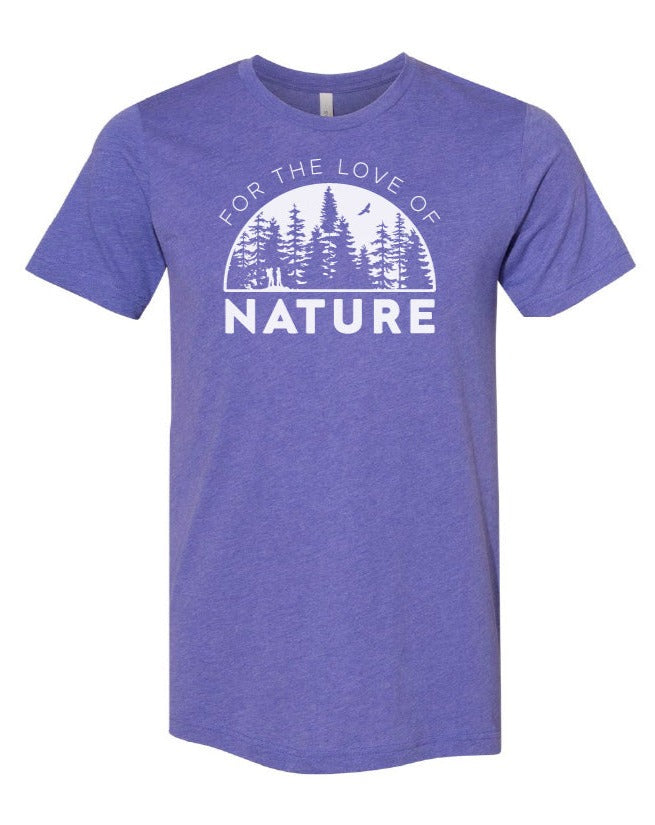 For the Love of Nature T-Shirt - heather lapis - front