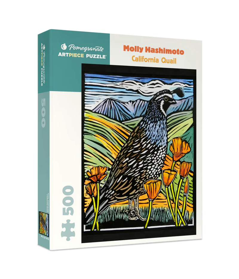 Molly Hashimoto: California Quail 500-Piece Jigsaw Puzzle