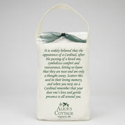 Cardinal Pair Memorial Bird Seed Bag