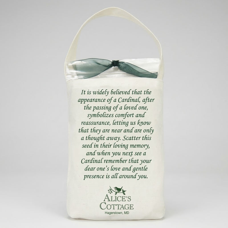 Cardinal Pair Memorial Bird Seed Bag