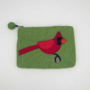 Cardinal Felt Coin Purse - grass green
