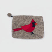 Cardinal Felt Coin Purse - ocean blue
