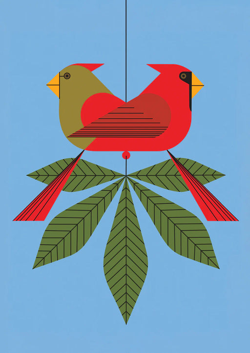 Charley Harper: Cardinals Consorting Holiday Cards - card