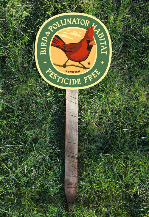 Garden Sign - Cardinal Bird & Pollinator Habitat