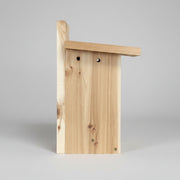Side view of cedar bluebird house