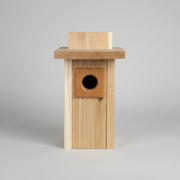 Front view of Cedar bluebird house