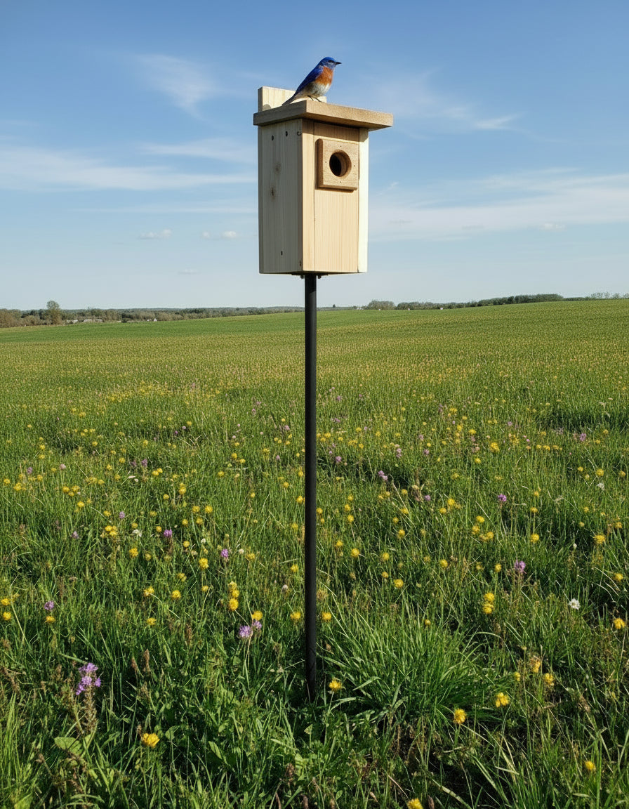 Tree Predator Guard Cedar Bluebird House with Polywood Predator Guard — Nature Niche
