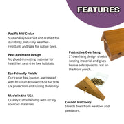 Chalet Bee House and Bee Cocoon Hatchery™ Combo
Information and features