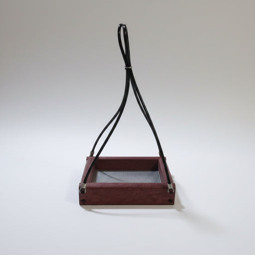 Hanging Tray Recycled Feeder - 5" x 5" - Cherrywood