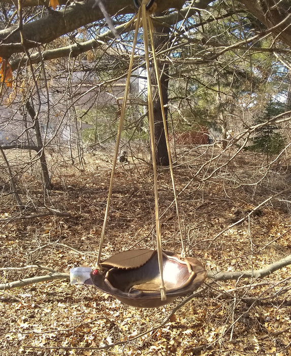 Hanging Bird Bath - American Chestnut Leaf Bowl