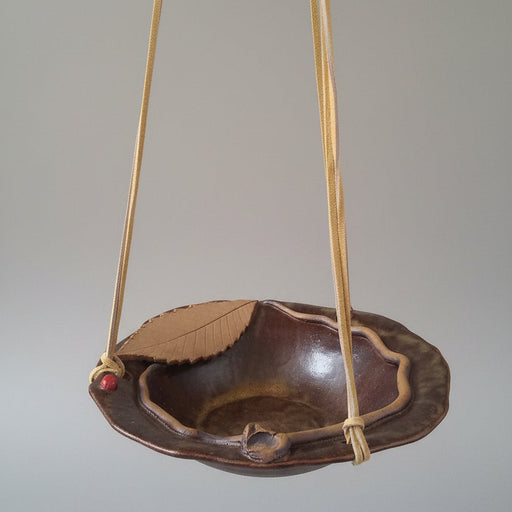 Hanging Bird Bath - American Chestnut Leaf Bowl