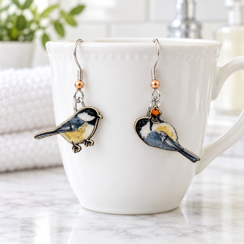 Black-Capped Chickadee Earrings