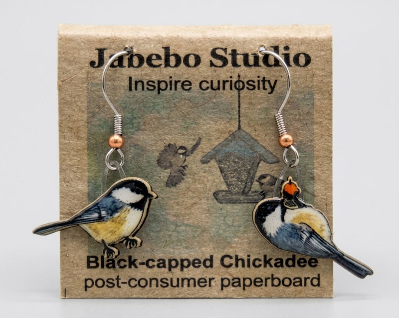 Black-Capped Chickadee Earrings