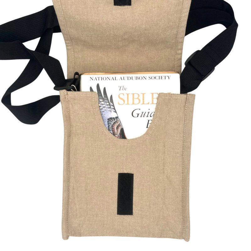 Black-Capped Chickadee Field Bag can hold a field guide and/or notebook