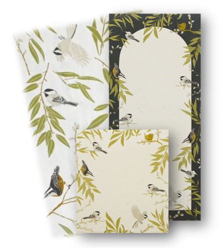 Hostess Kitchen Bundle - Chickadee
Includes a large notepad, mini notepad, and kitchen towel