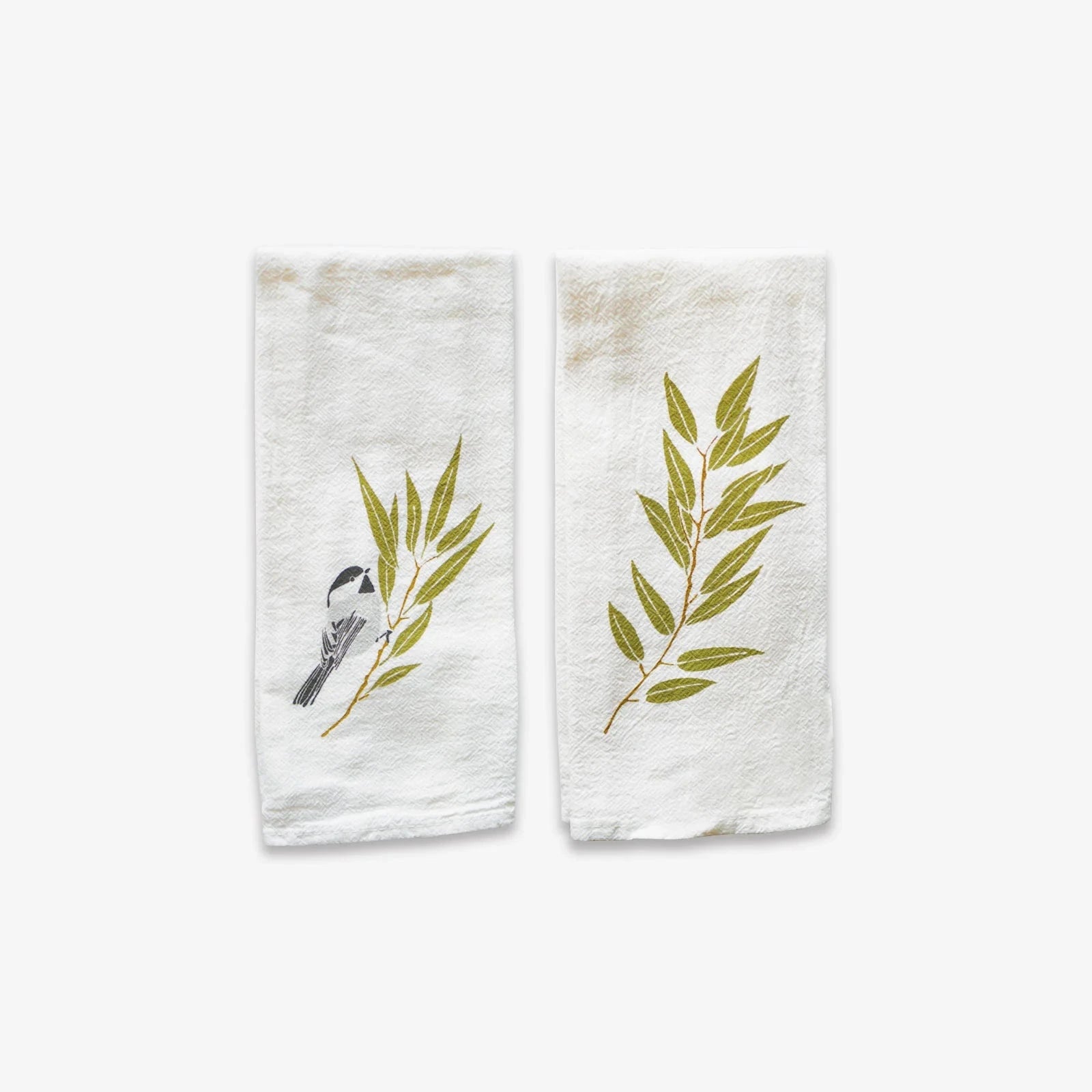 Chickadee and Willow Napkins - Set of 4