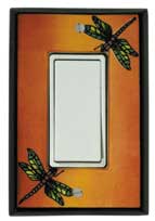 Multi-color Dragonfly Single Wide Switch/Outlet