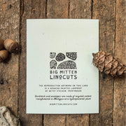 Echinacea Watercolor Linocut Card back