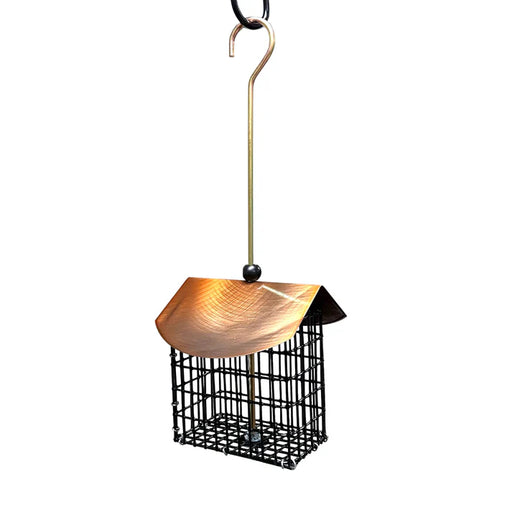 Double Suet Cake Feeder -with Copper Tint Roof
