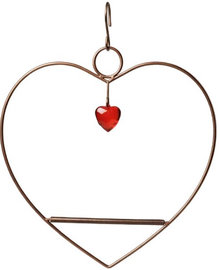 Copper Hummingbird Tweet Heart Swing