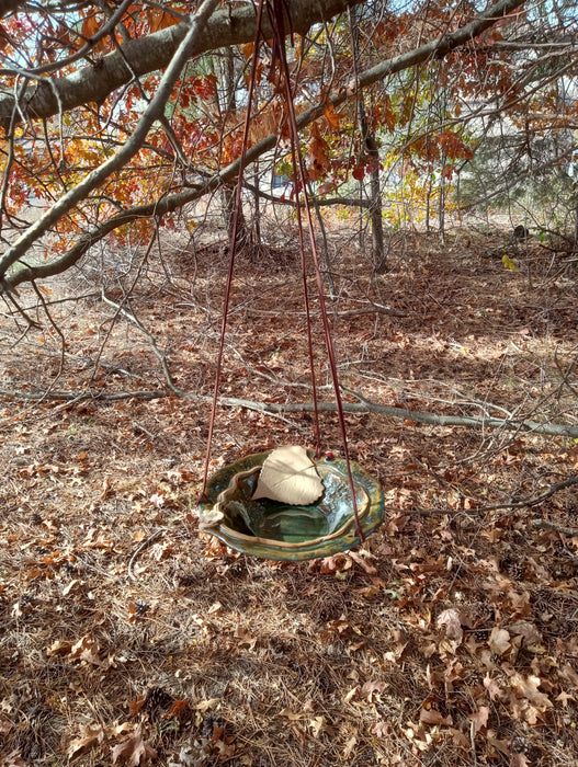 Hanging Bird Bath -Eastern Cottonwood Leaf Bowl