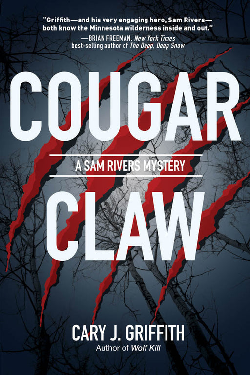 Book cover of 'Cougar Claw' with a dark background and red accents.