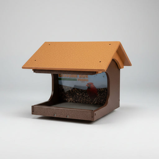 Coveside Bird Feeder - brown with tan roof