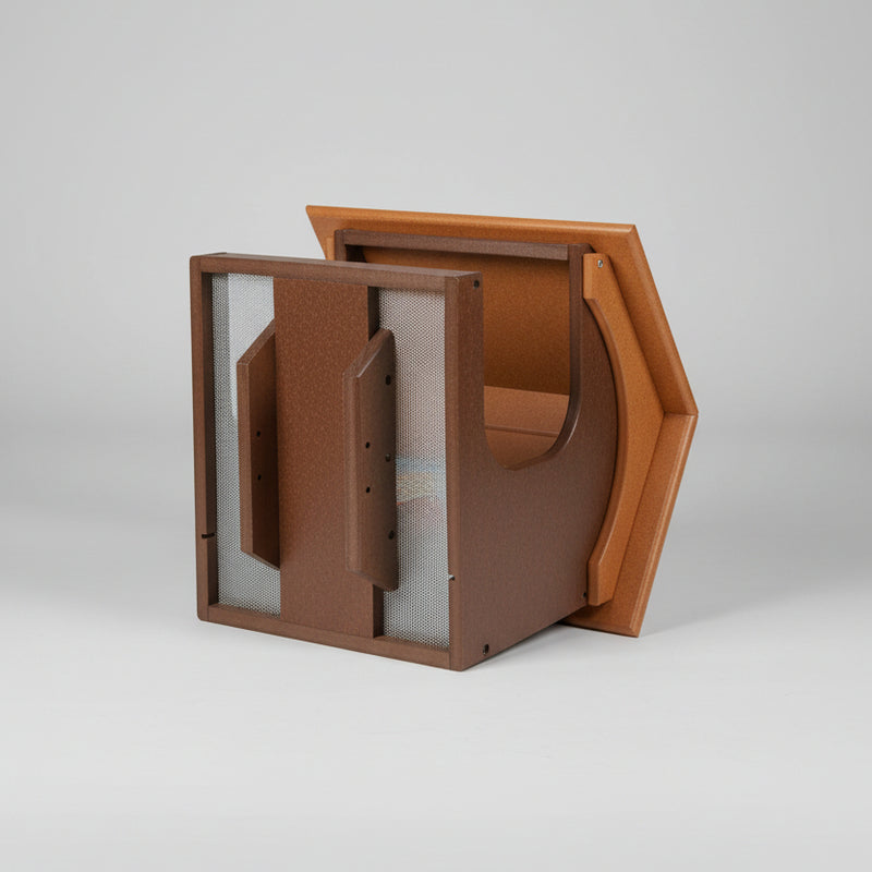 Coveside Bird Feeder - brown with tan roof
base