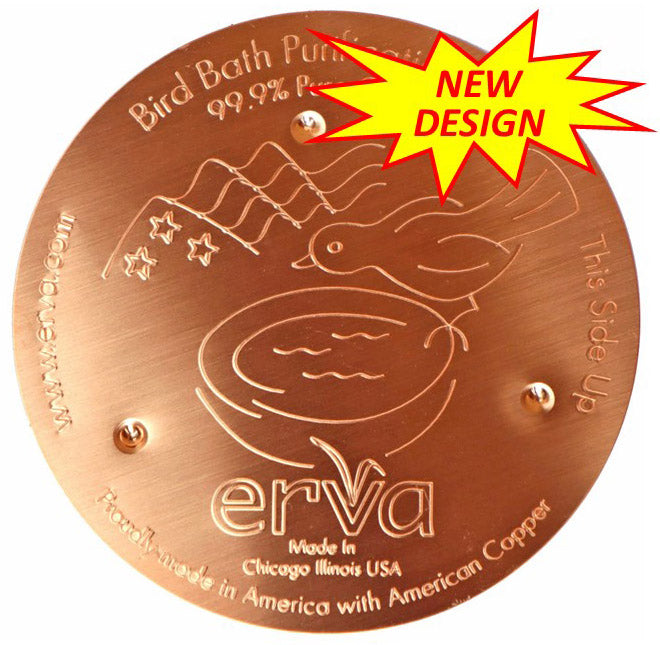 Copper bird bath disk