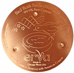 New copper bird bath disk design