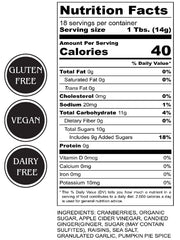 Cranberry Chutney - nutritional and ingredient information