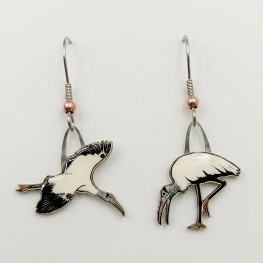 Wood Stork Earrings