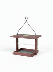 bird feeder with a tray on a white background